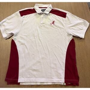 Vintage Ashworth Alabama Crimson Tide Polo Medium Cotton Football Golf White